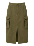 Olive Cargo Midi Skirt product image