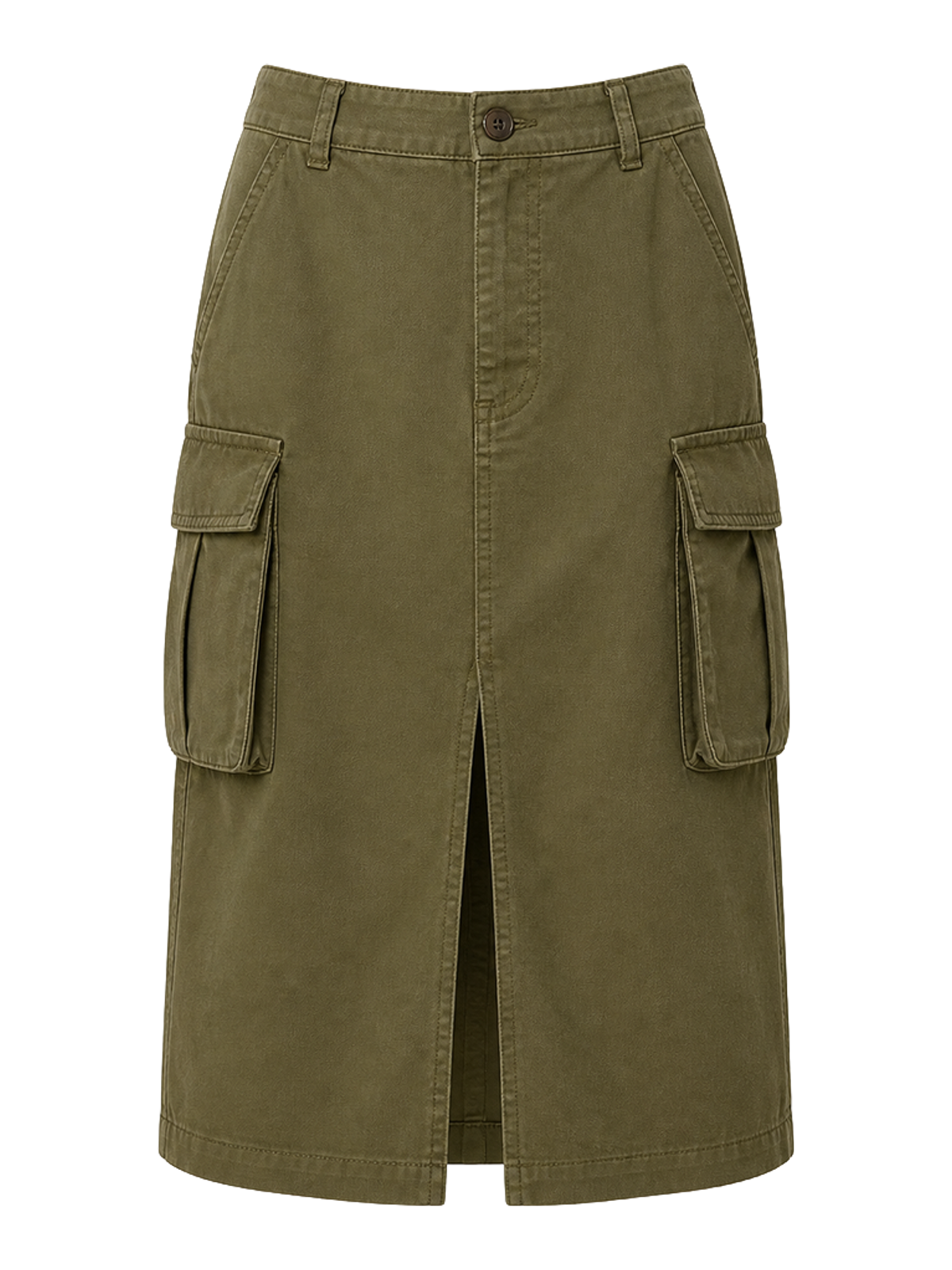 Olive Cargo Midi Skirt product image