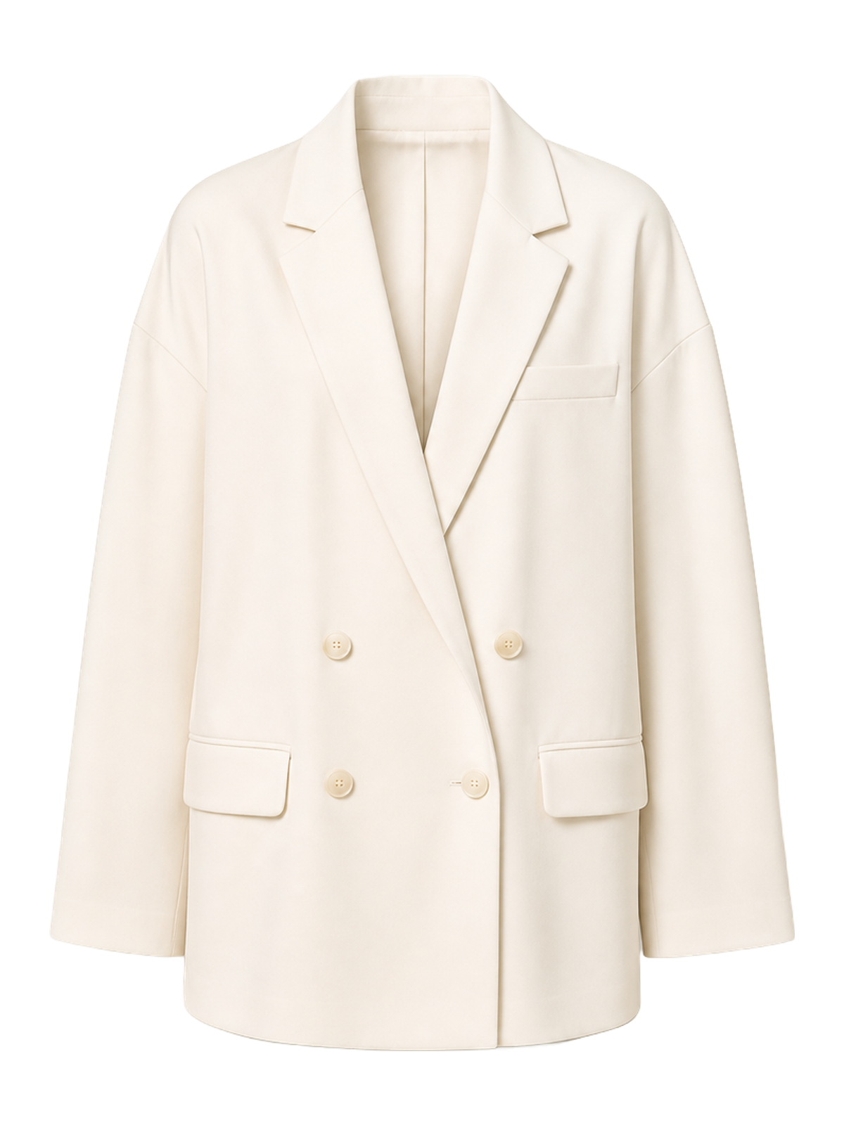Oversized Ivory Blazer transparent product image