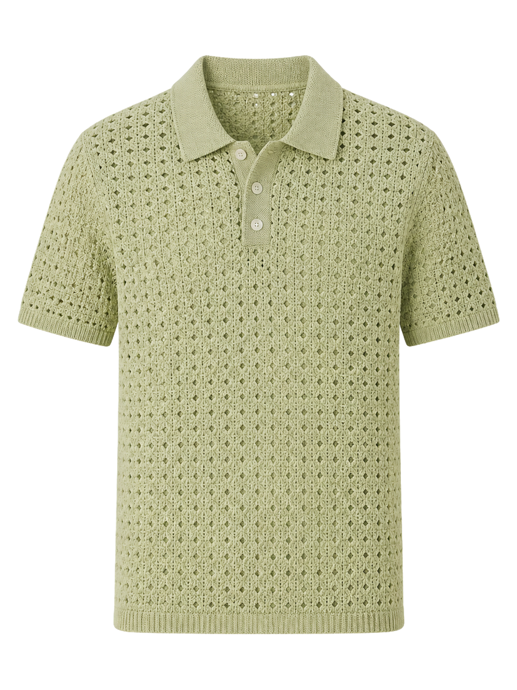 Pistachio Crochet Polo product image detail