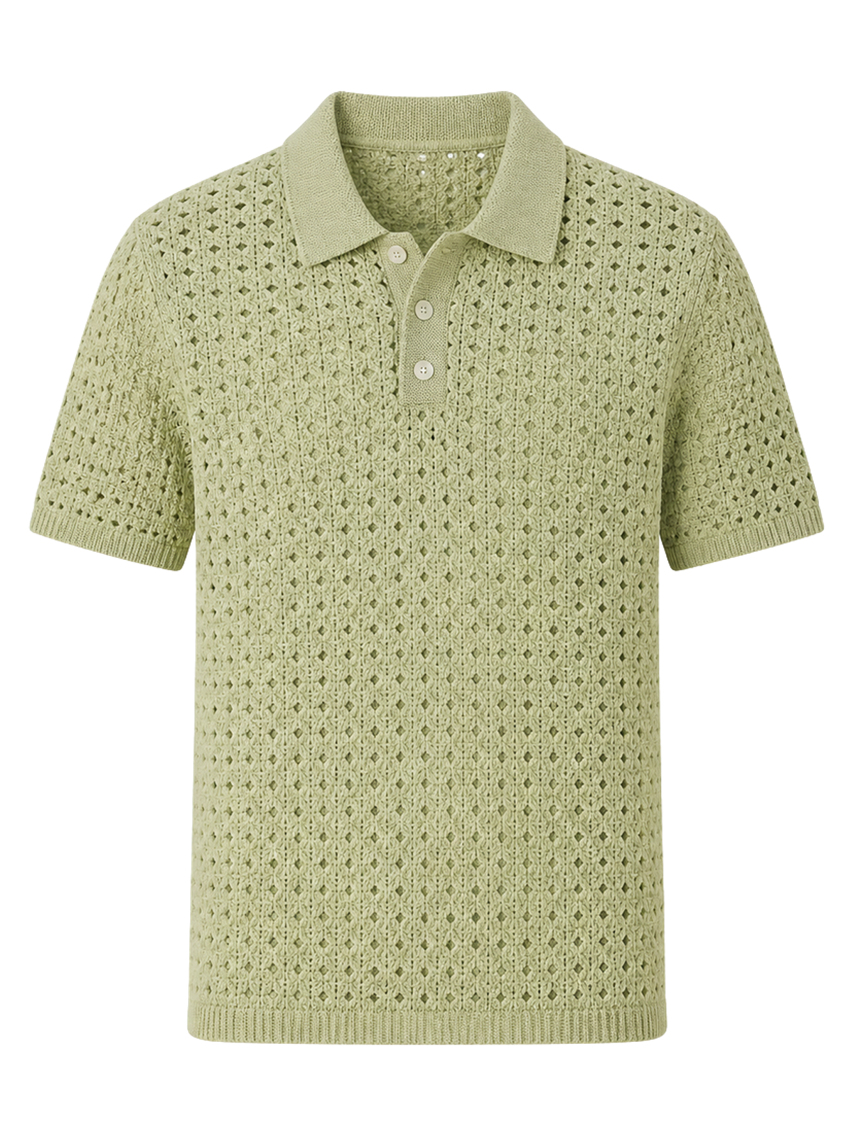 Pistachio Crochet Polo product image detail