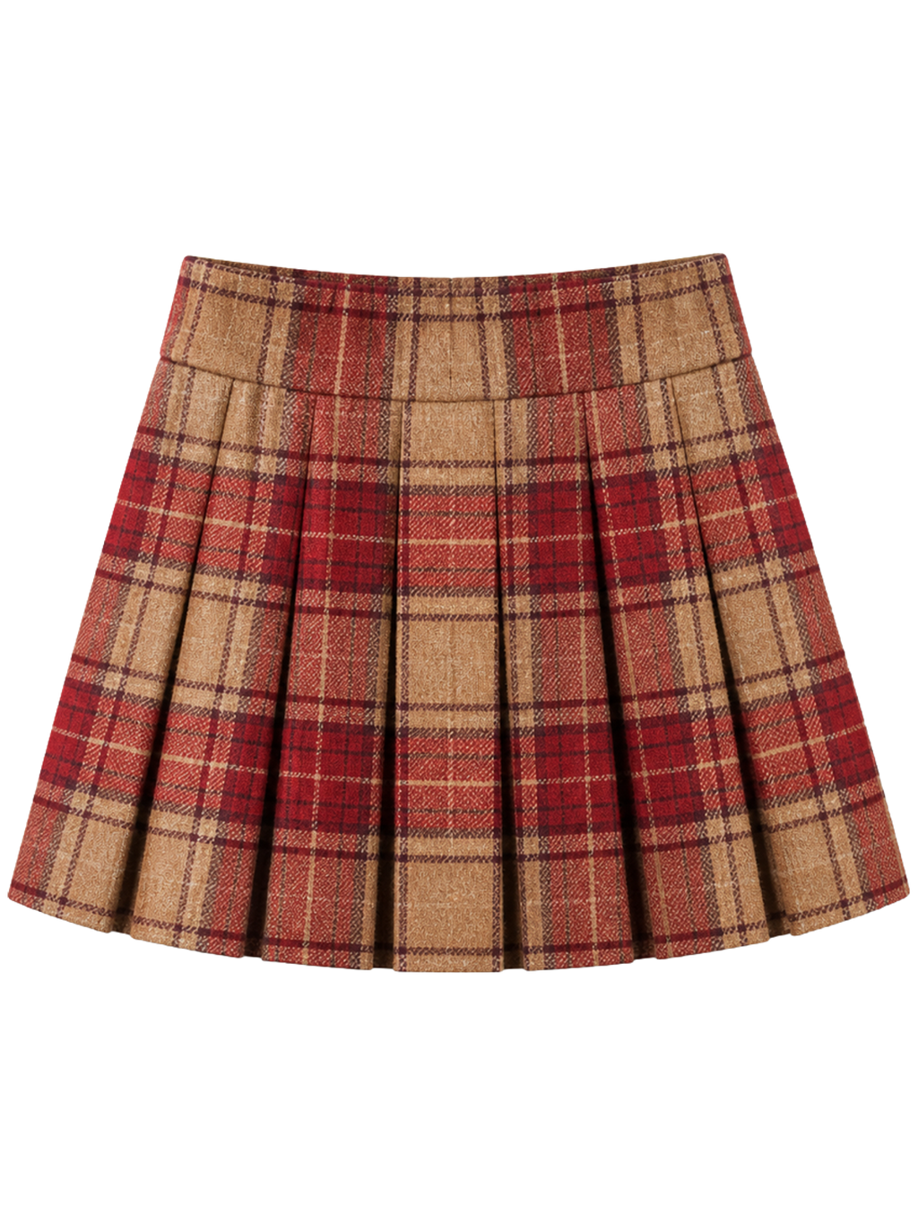 Plaid Wool Mini Skirt detail product image
