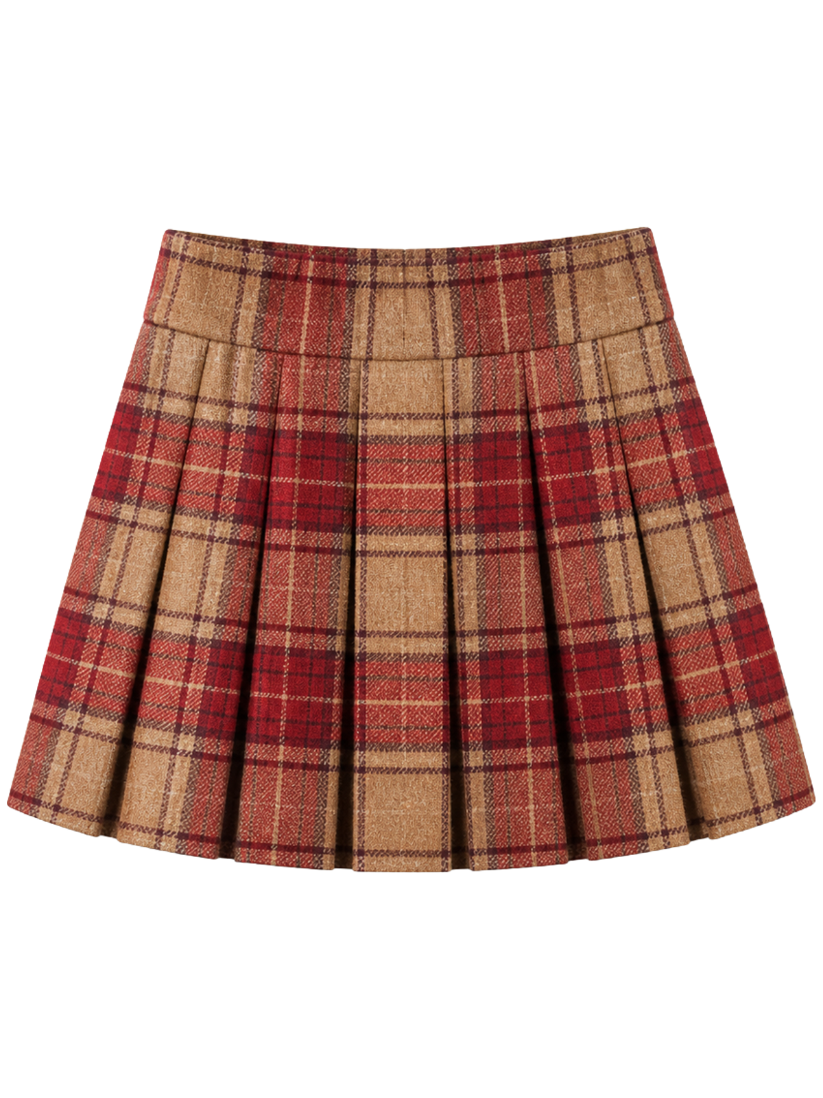 Plaid Wool Mini Skirt detail product image