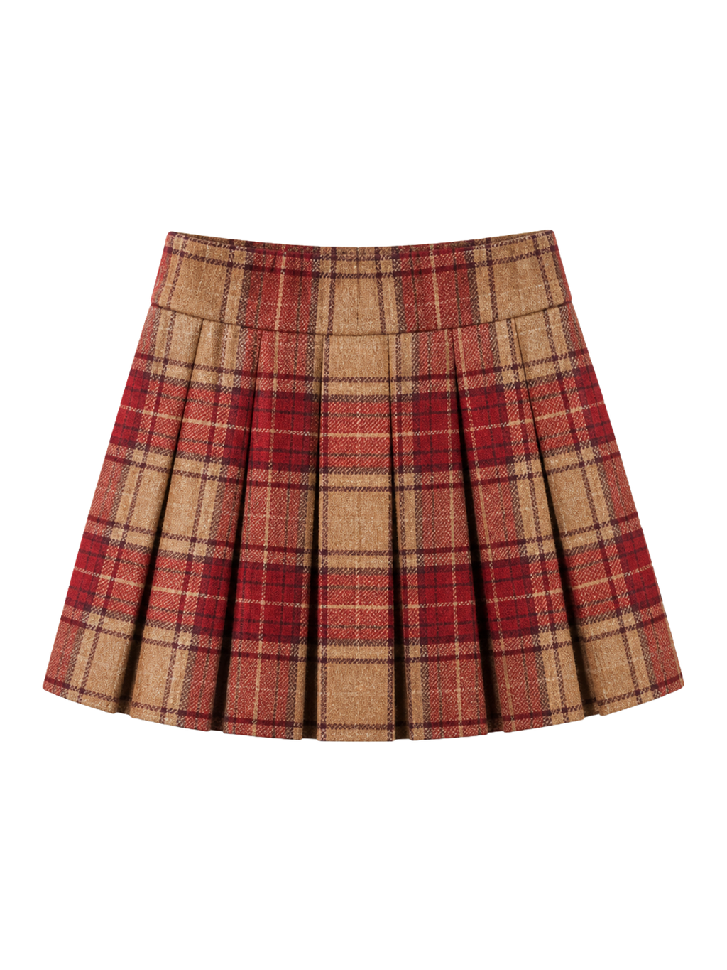 Plaid Wool Mini Skirt transparent product image