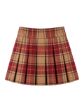Plaid Wool Mini Skirt transparent product image