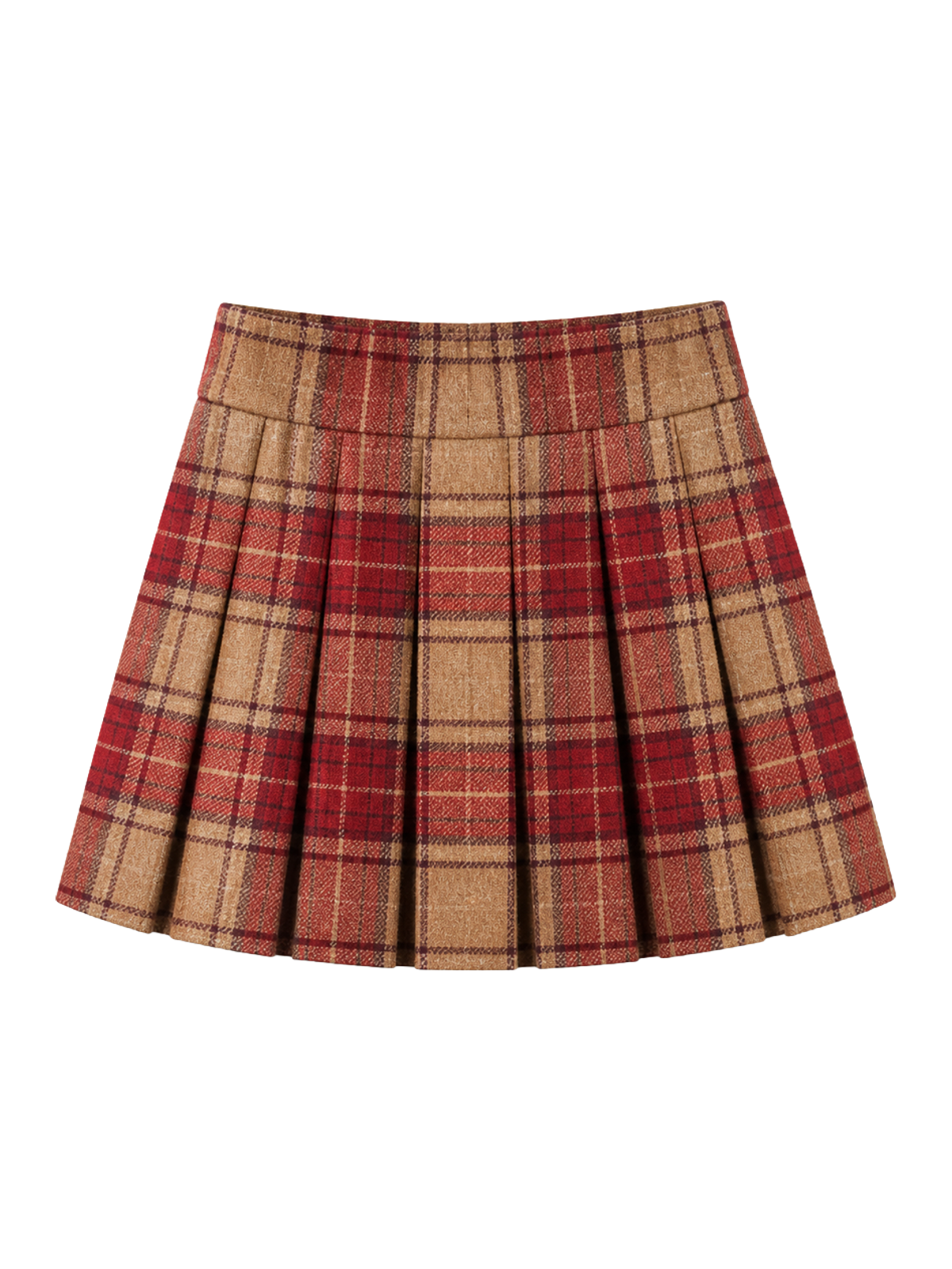 Plaid Wool Mini Skirt transparent product image