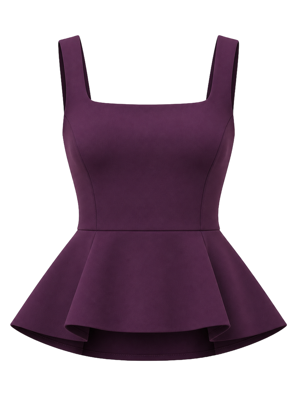 Plum Sculpted Peplum Top product image detail