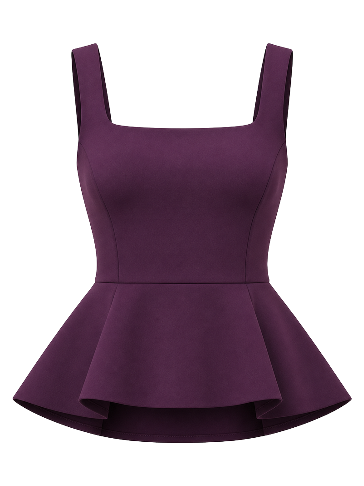 Plum Sculpted Peplum Top product image detail