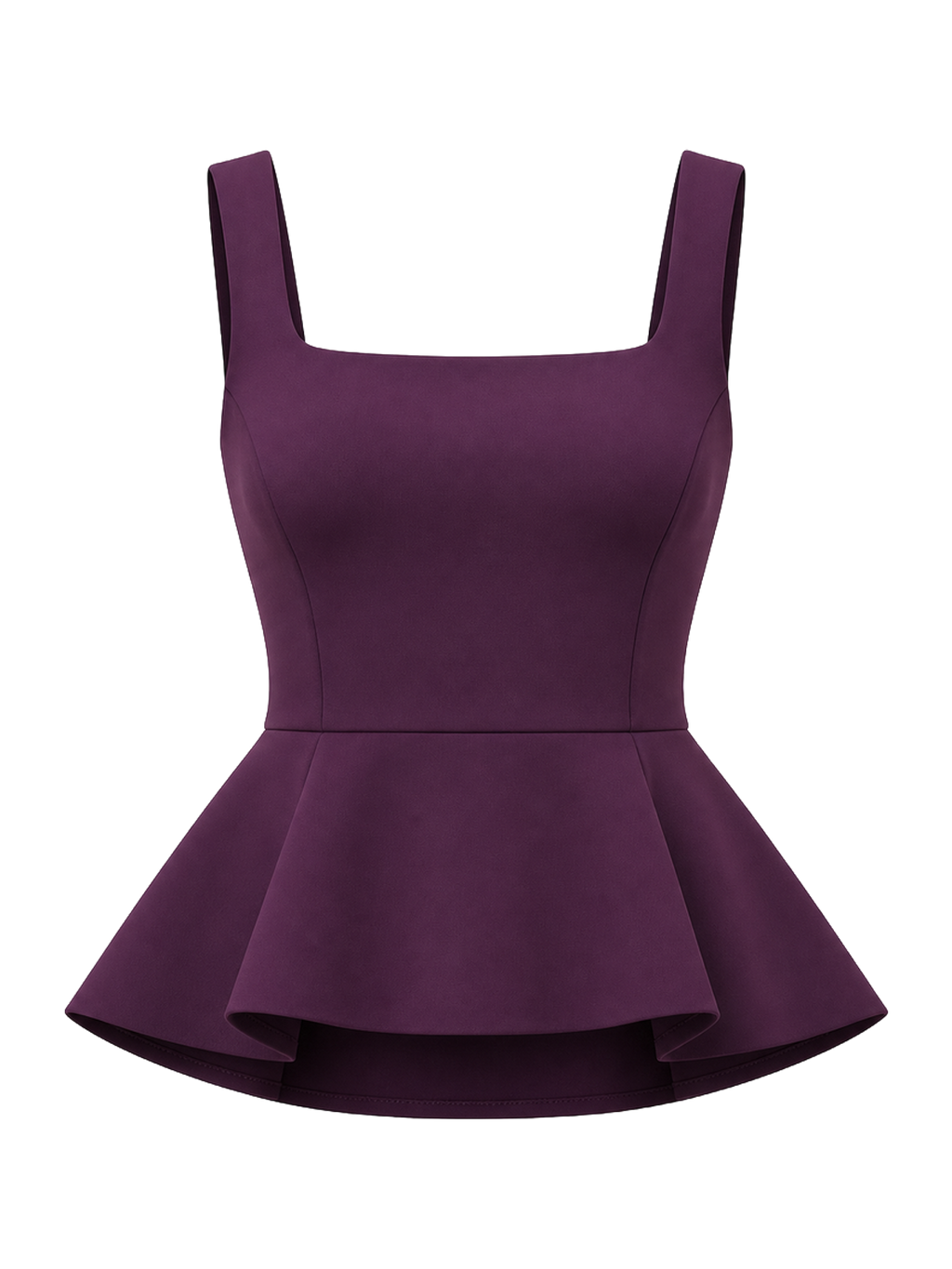 Plum Sculpted Peplum Top product image