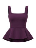 Plum Sculpted Peplum Top product image