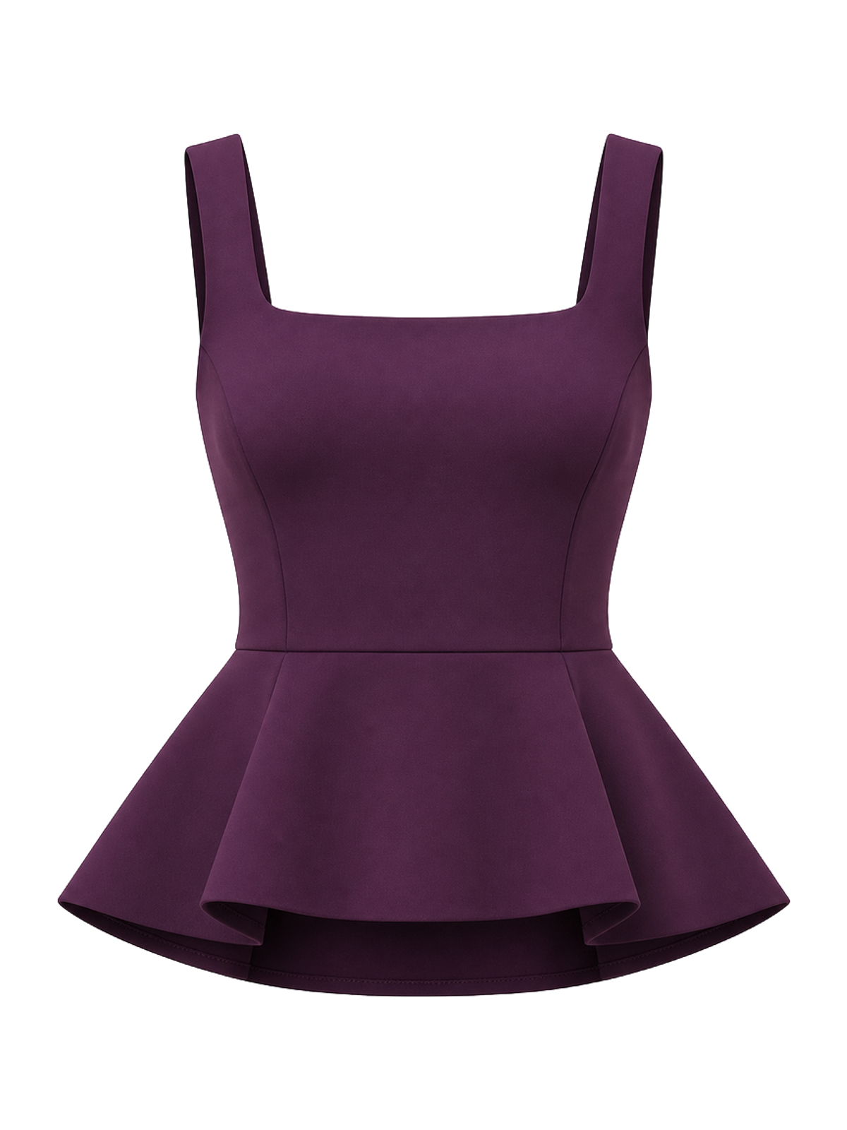 Plum Sculpted Peplum Top product image
