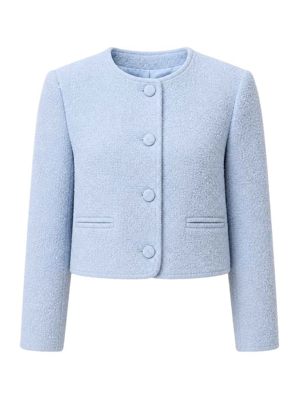 Powder Blue Boucle Jacket product image