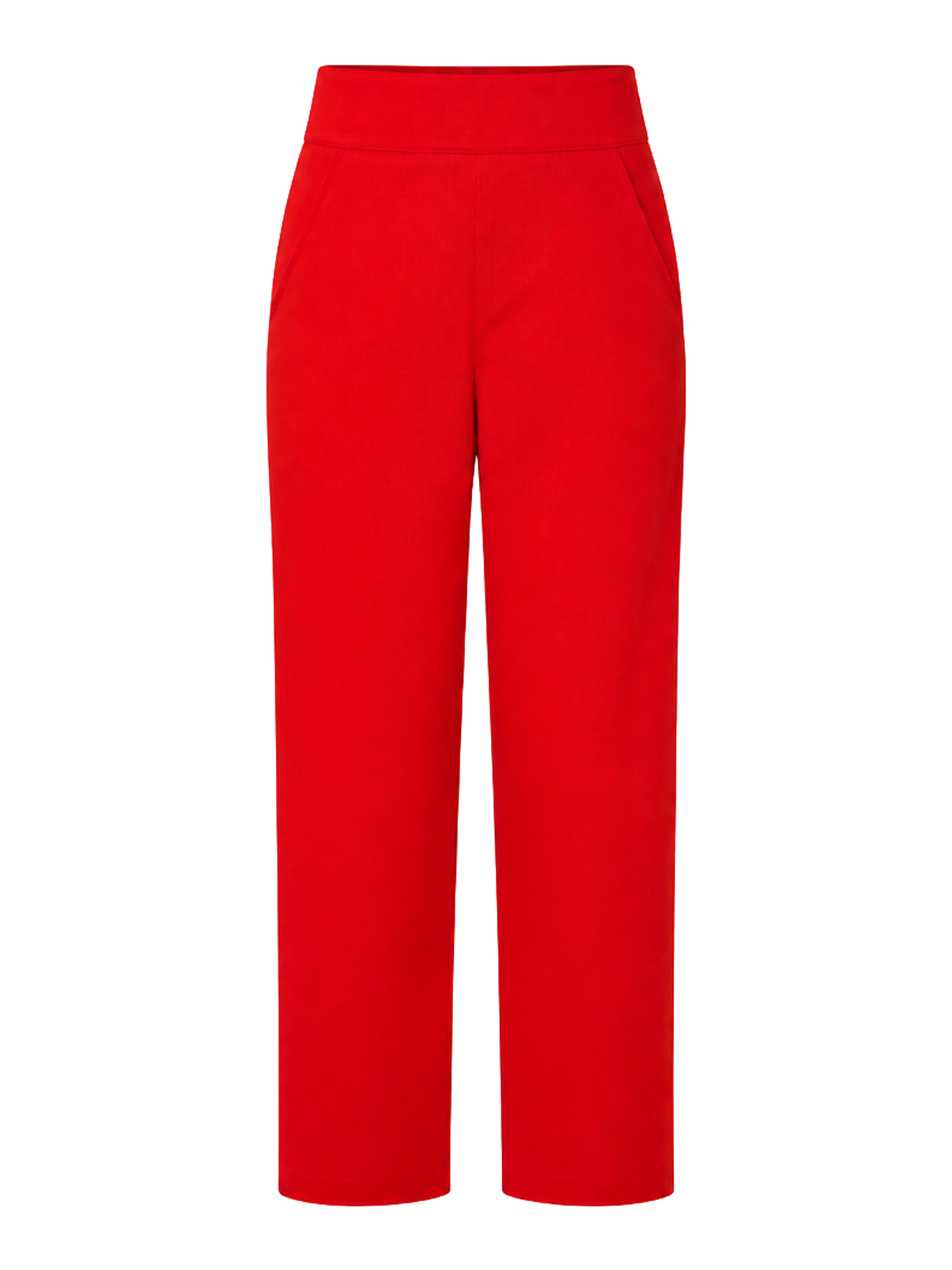 Red Twill Straight Trousers product image