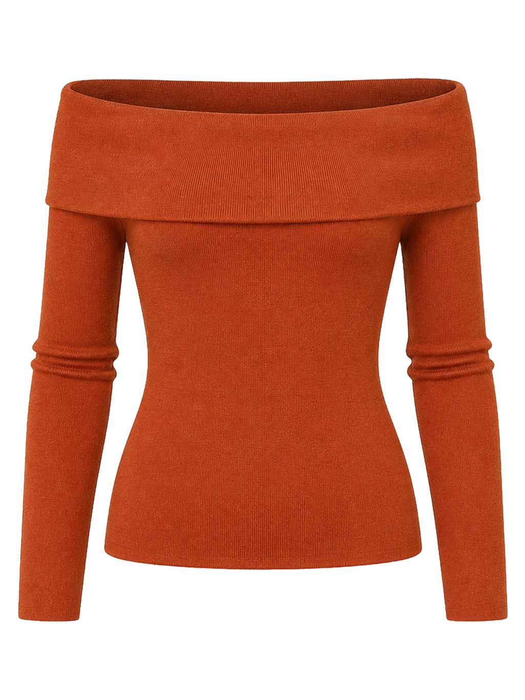 Rust Off-Shoulder Knit Top product image detail