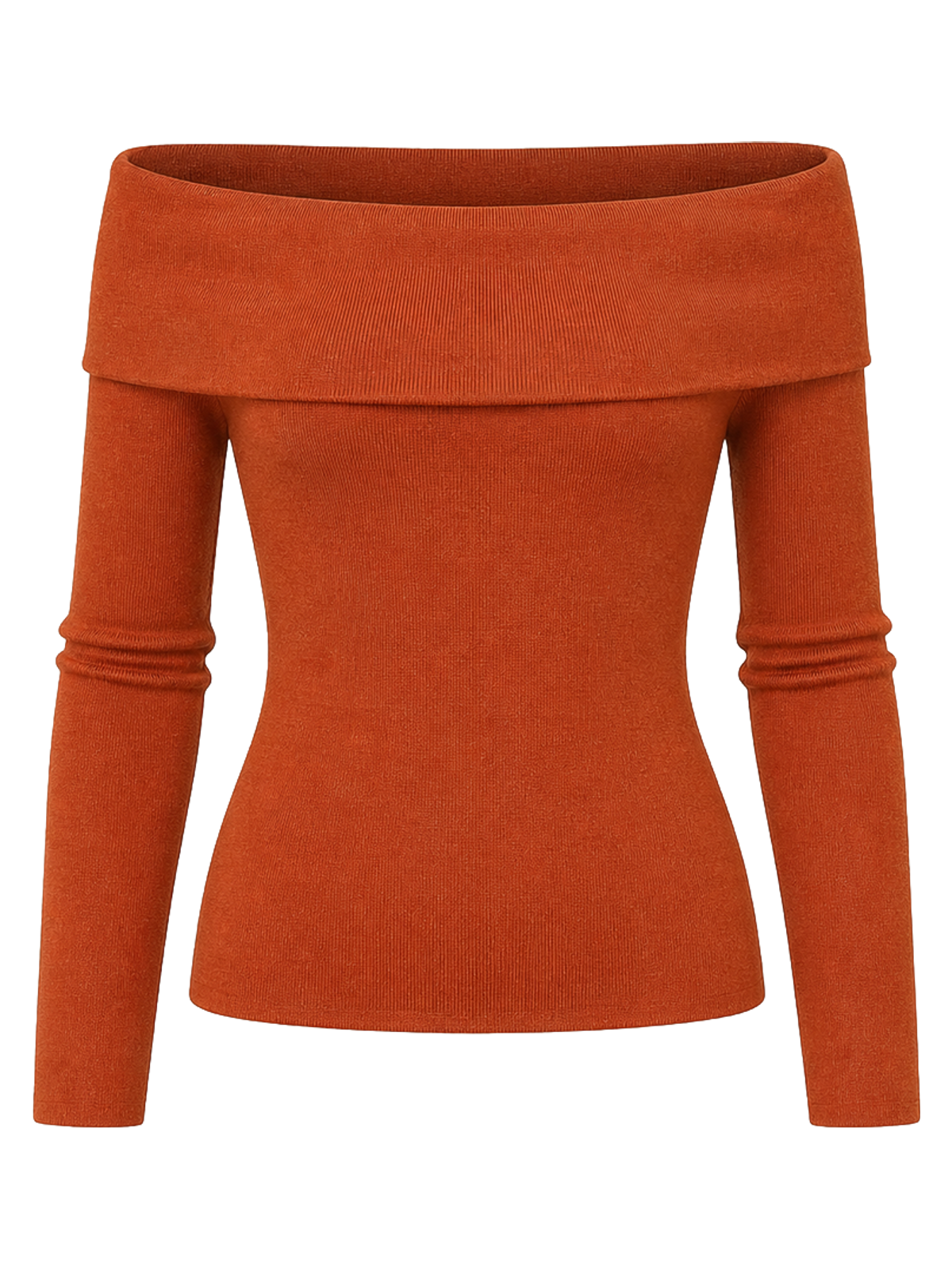 Rust Off-Shoulder Knit Top product image detail