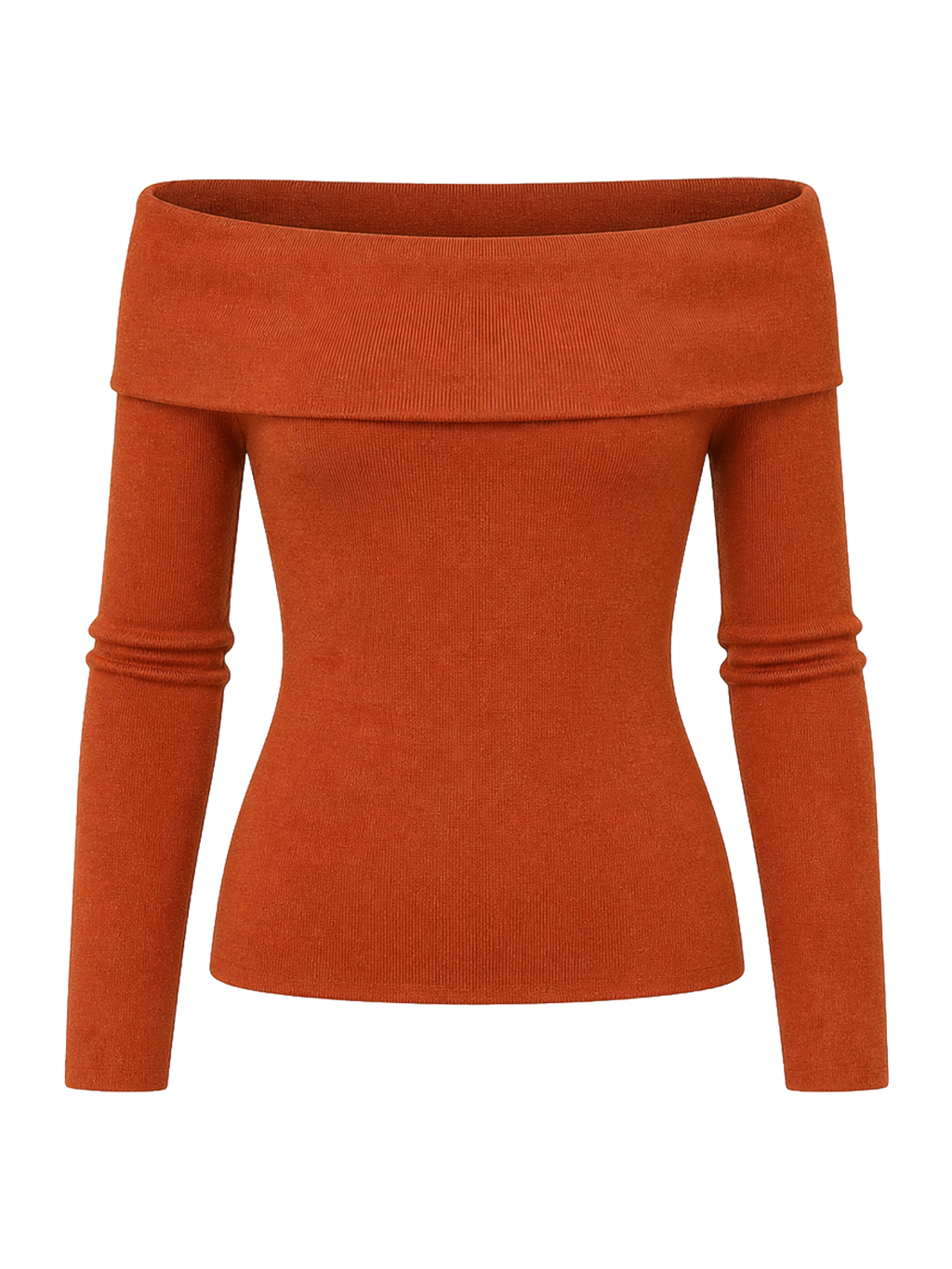 Rust Off-Shoulder Knit Top product image