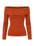 Rust Off-Shoulder Knit Top product image