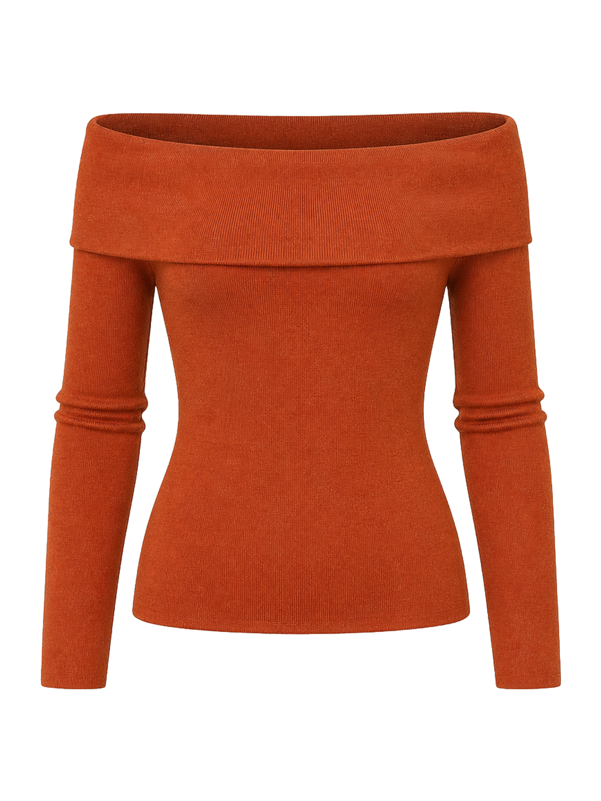 Rust Off-Shoulder Knit Top product image