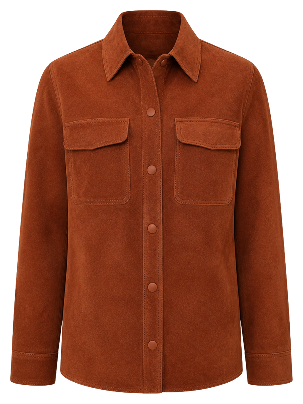 Rust Suede Shirt Jacket product image detail