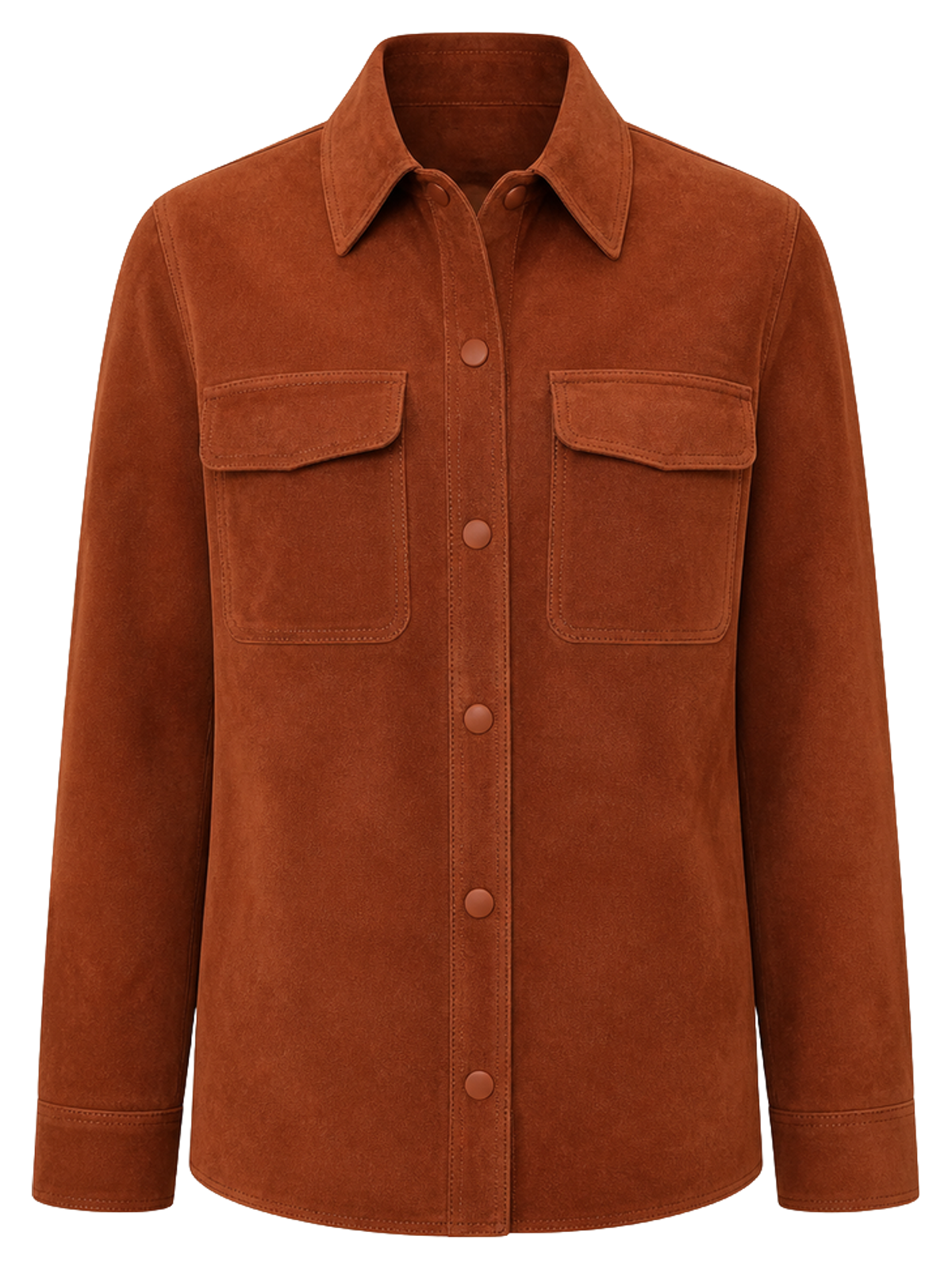 Rust Suede Shirt Jacket product image detail