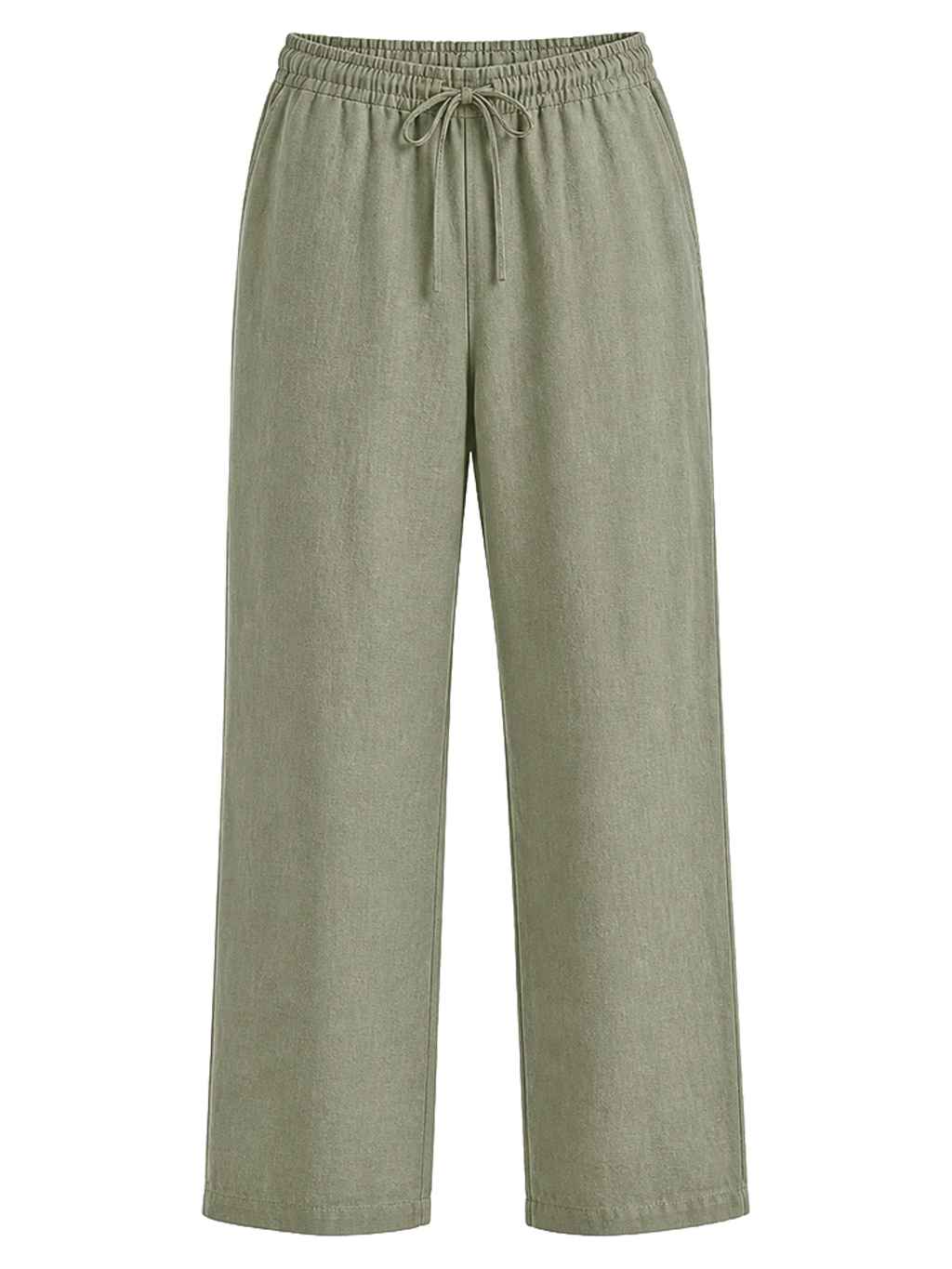 Sage Linen Drawstring Trousers product image detail