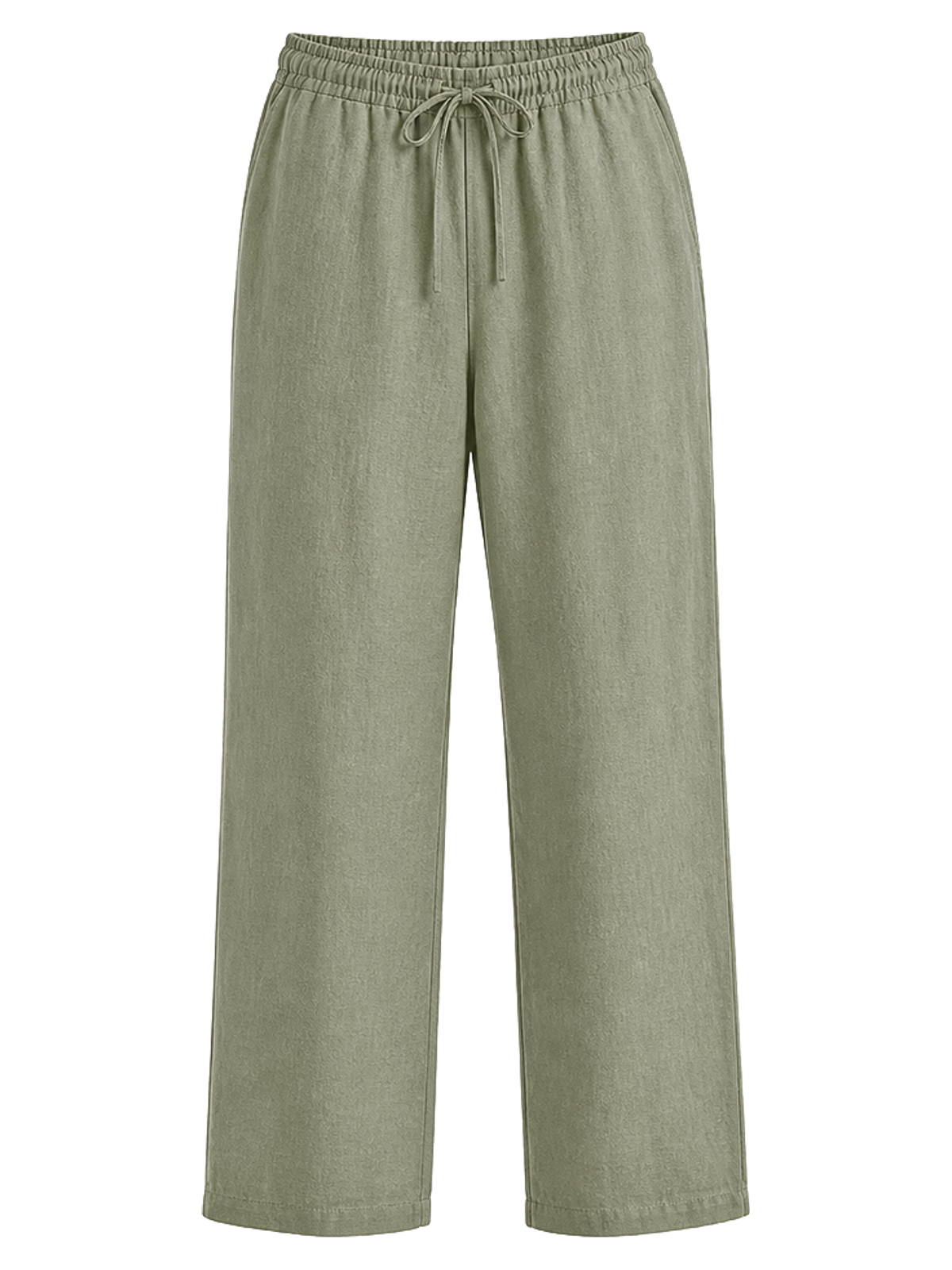 Sage Linen Drawstring Trousers product image detail