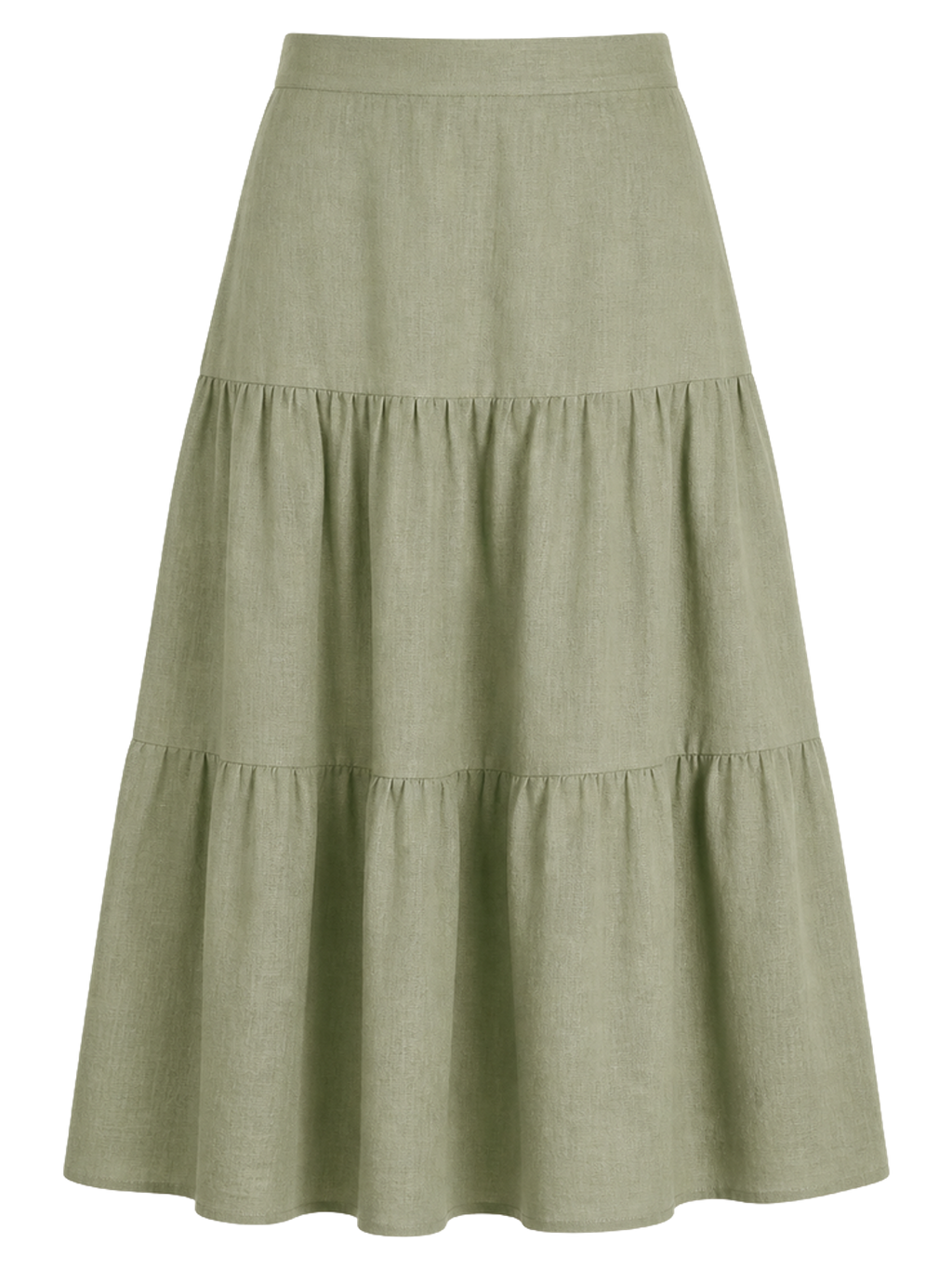 Sage Tiered Linen Maxi Skirt product image detail