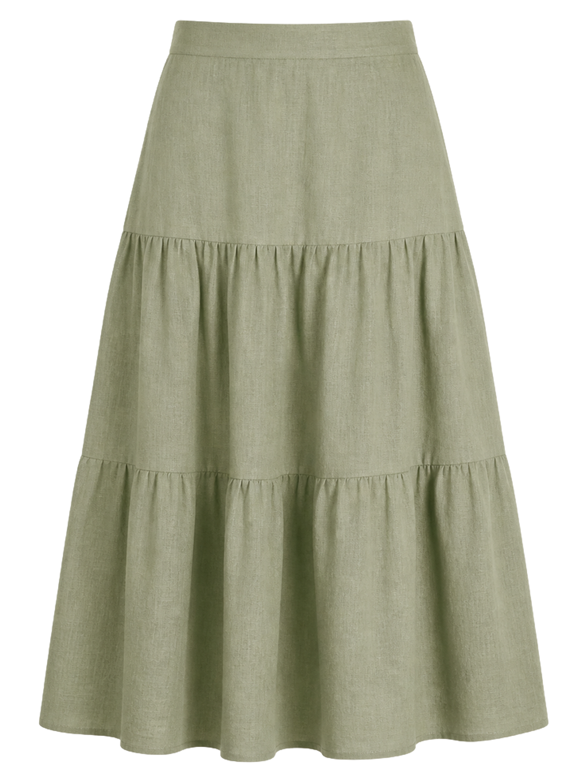 Sage Tiered Linen Maxi Skirt product image detail