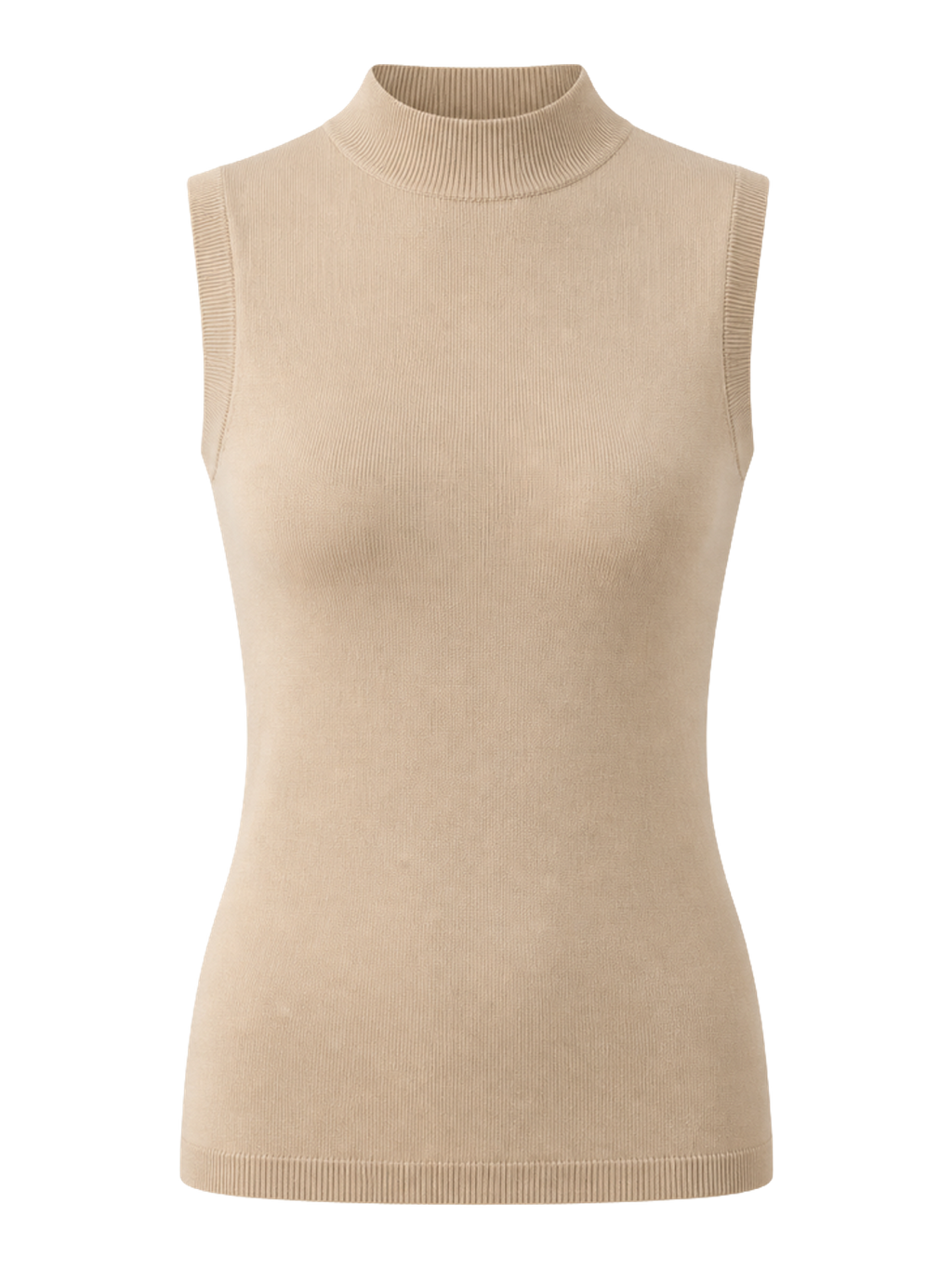 Sand Sleeveless Mock-Neck Top product image