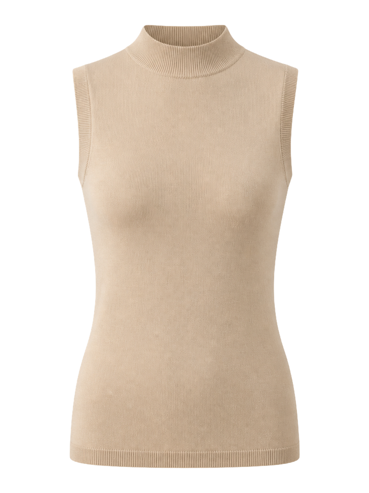 Sand Sleeveless Mock-Neck Top product image
