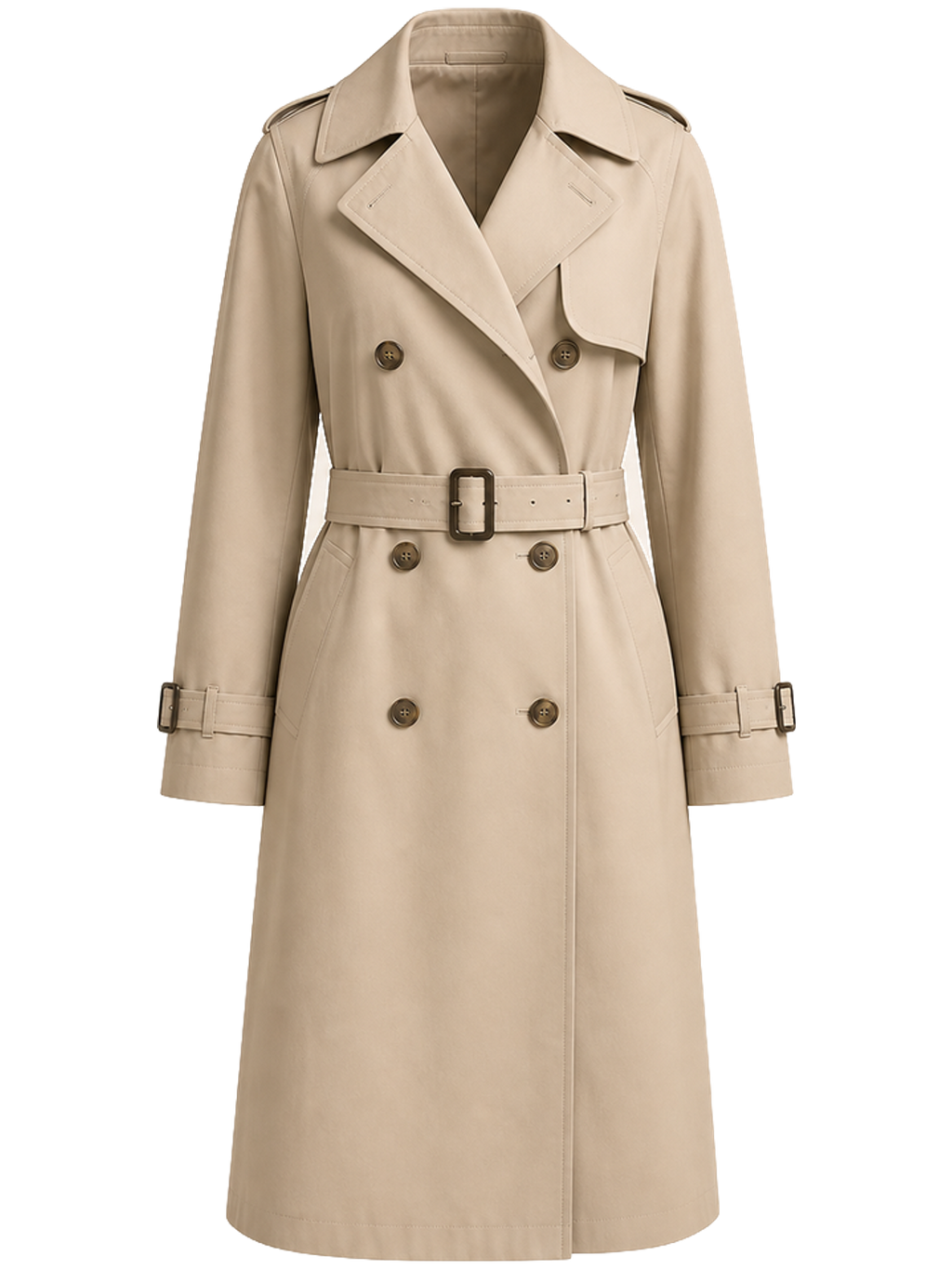 Stone Belted Trench Coat detail product image