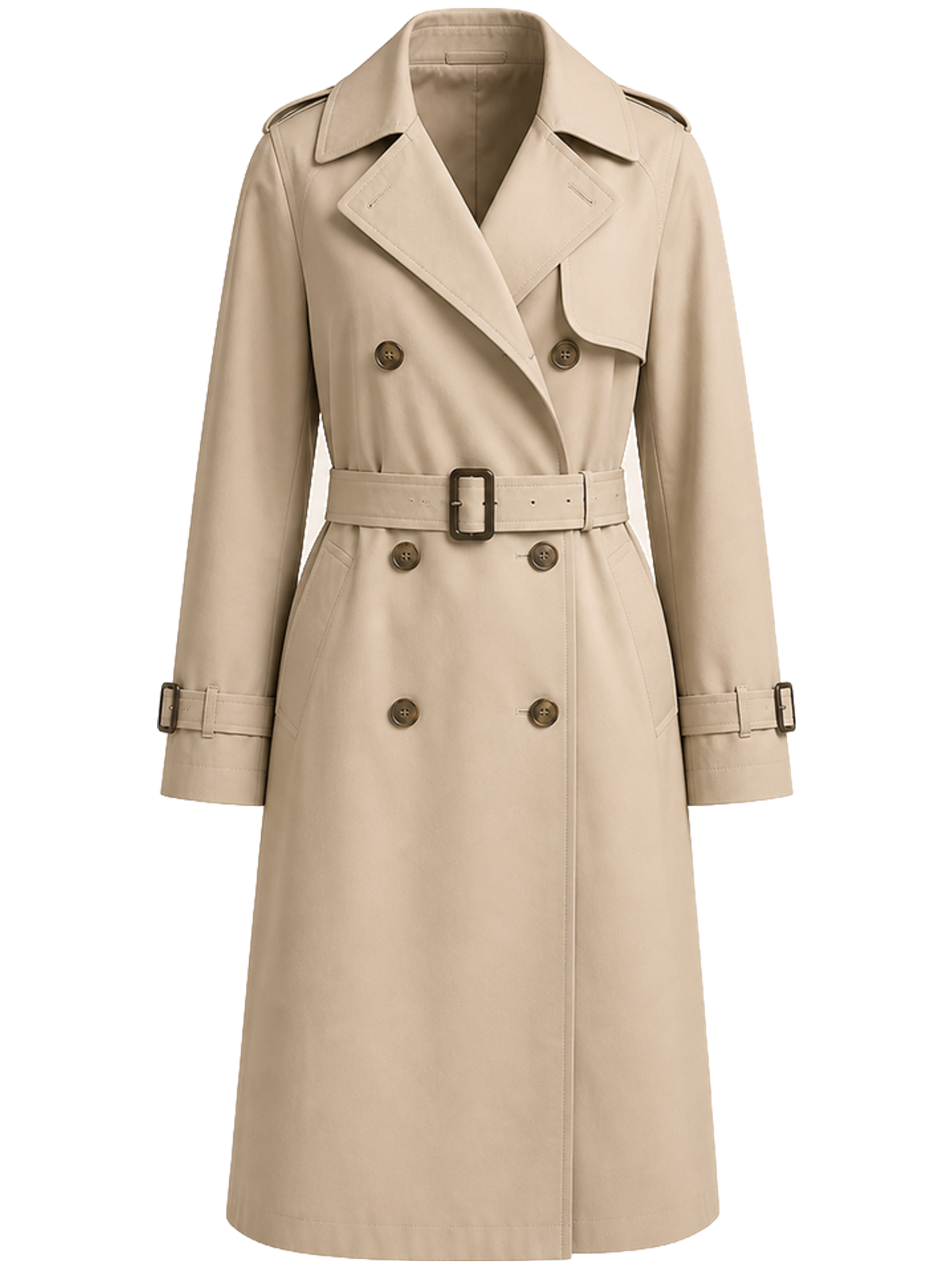 Stone Belted Trench Coat detail product image