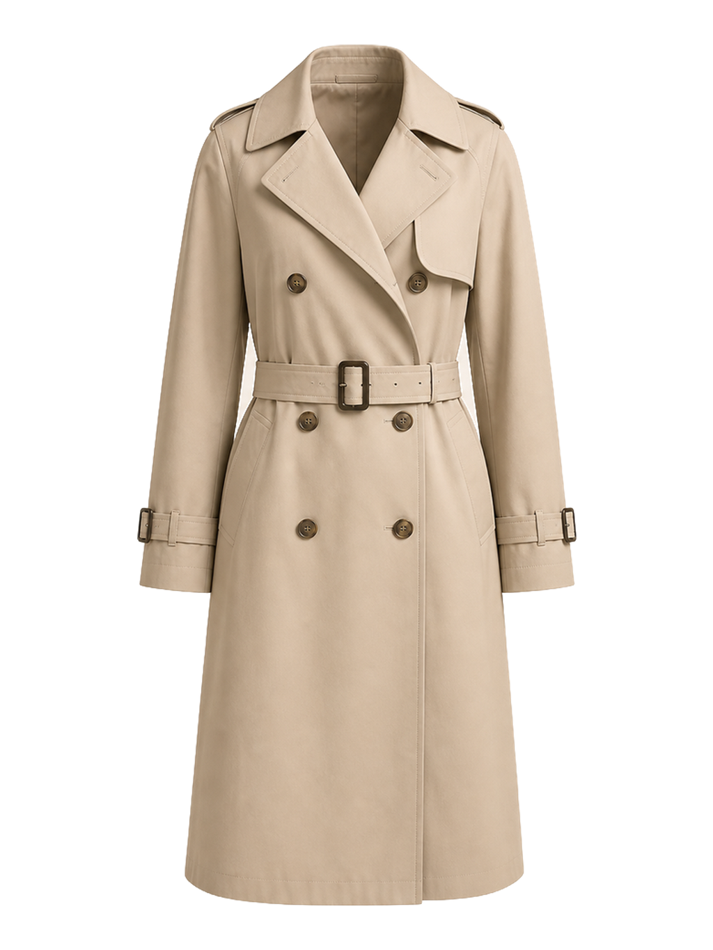 Stone Belted Trench Coat transparent product image