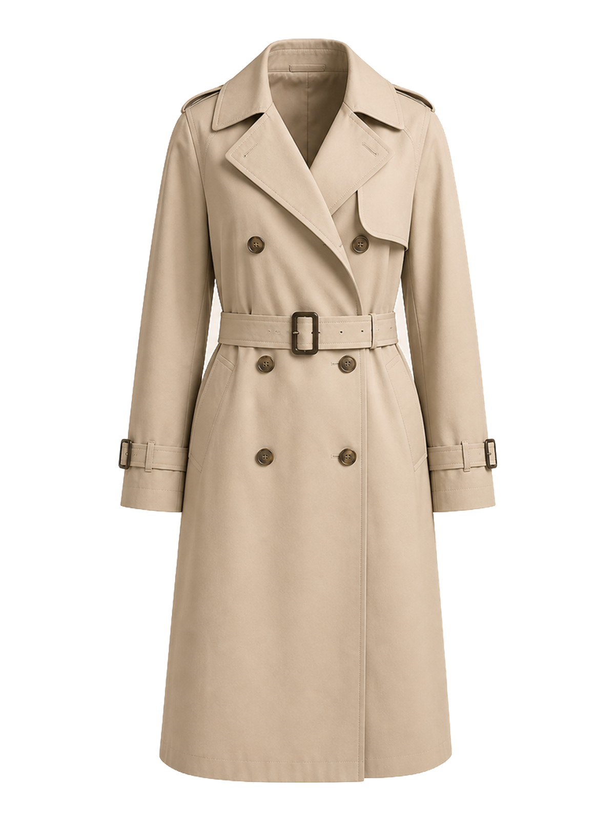Stone Belted Trench Coat transparent product image