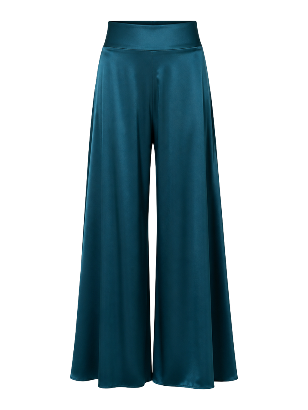 Teal Satin Palazzo Trousers product image
