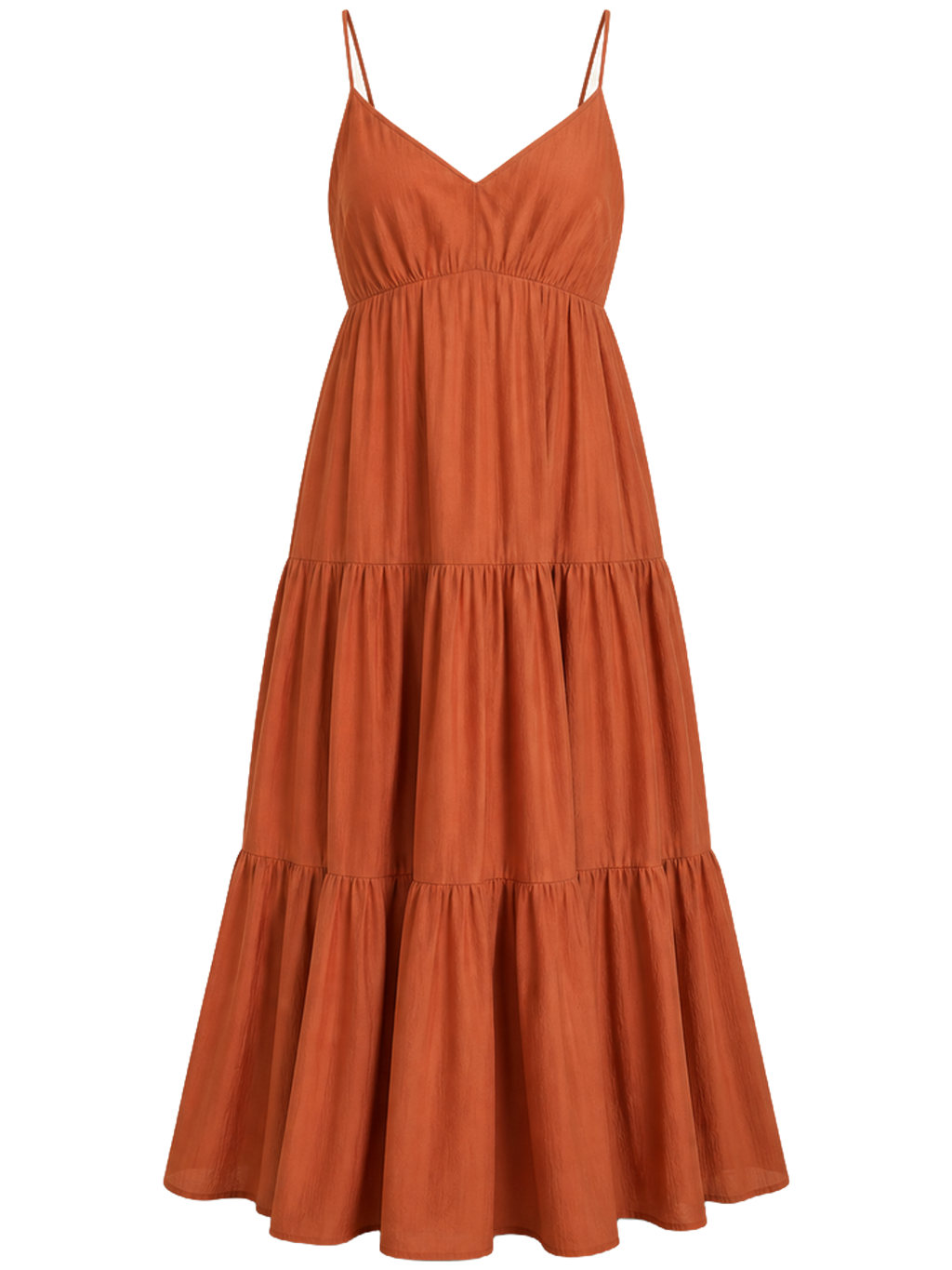 Terracotta Tiered Maxi Dress detail product image