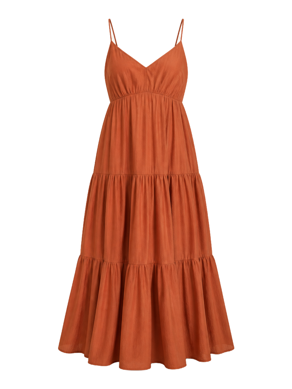 Terracotta Tiered Maxi Dress transparent product image