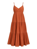 Terracotta Tiered Maxi Dress transparent product image
