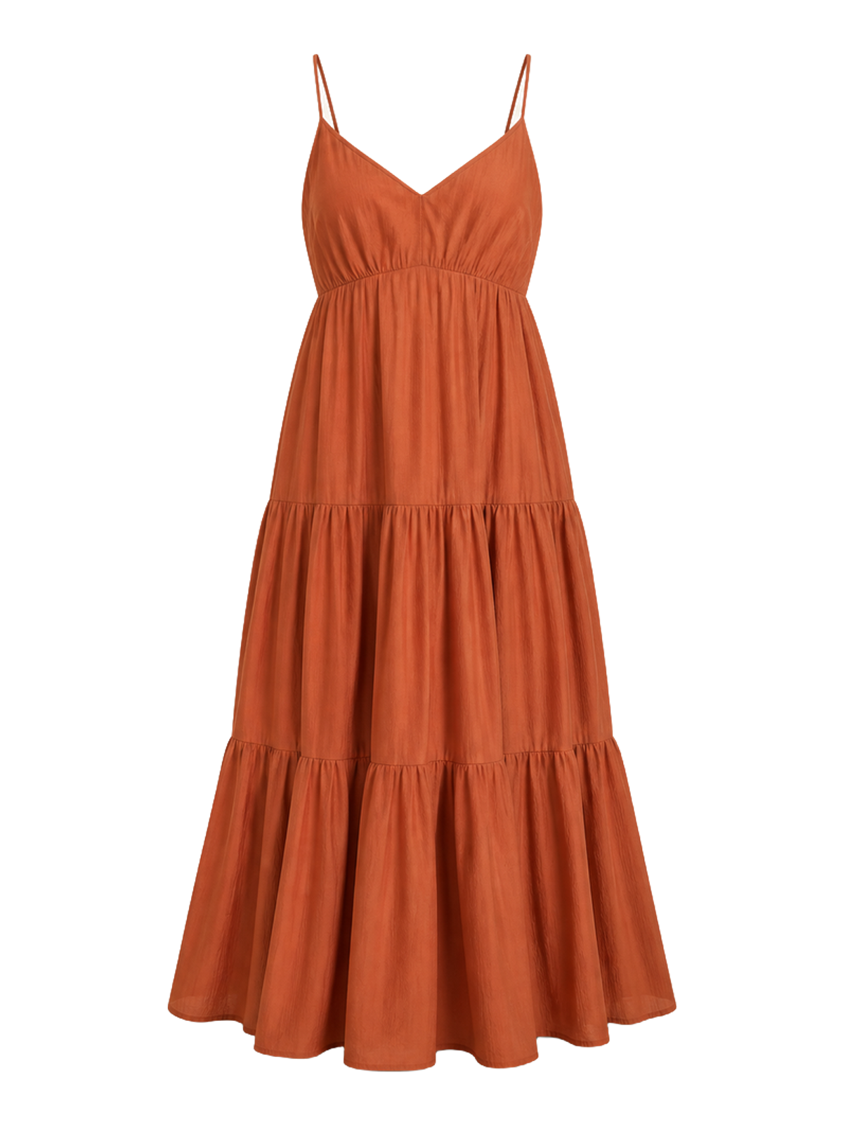 Terracotta Tiered Maxi Dress transparent product image