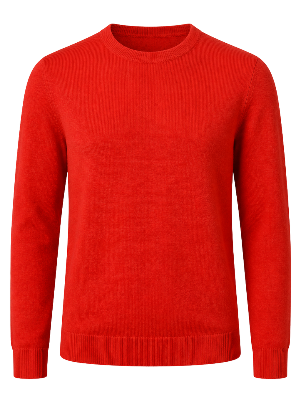 Tomato Red Merino Crew Sweater product image detail