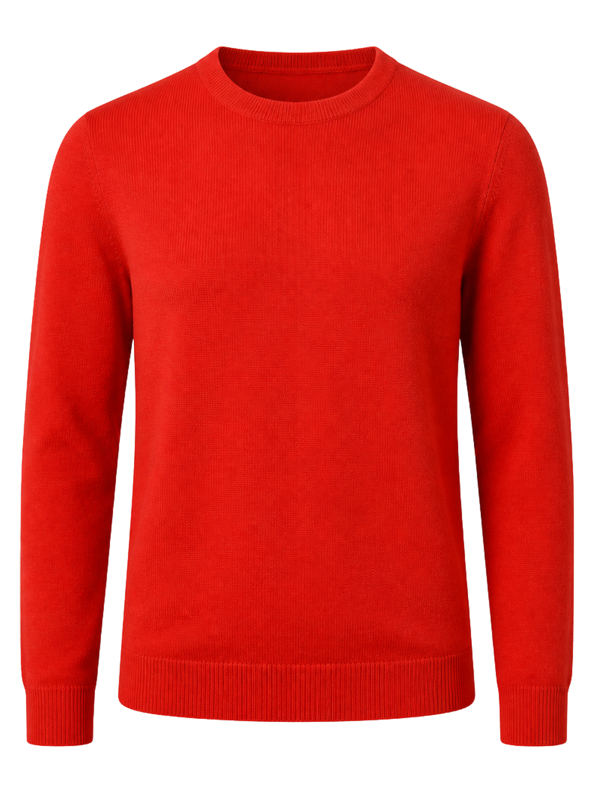 Tomato Red Merino Crew Sweater product image detail