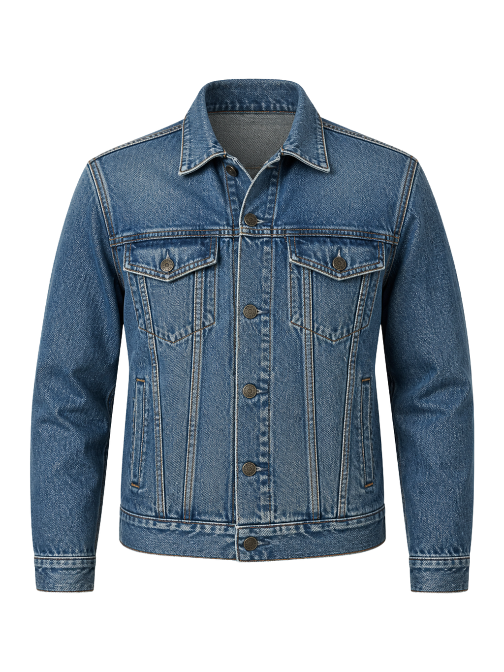 Vintage Wash Denim Jacket transparent product image