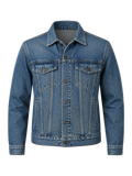 Vintage Wash Denim Jacket transparent product image
