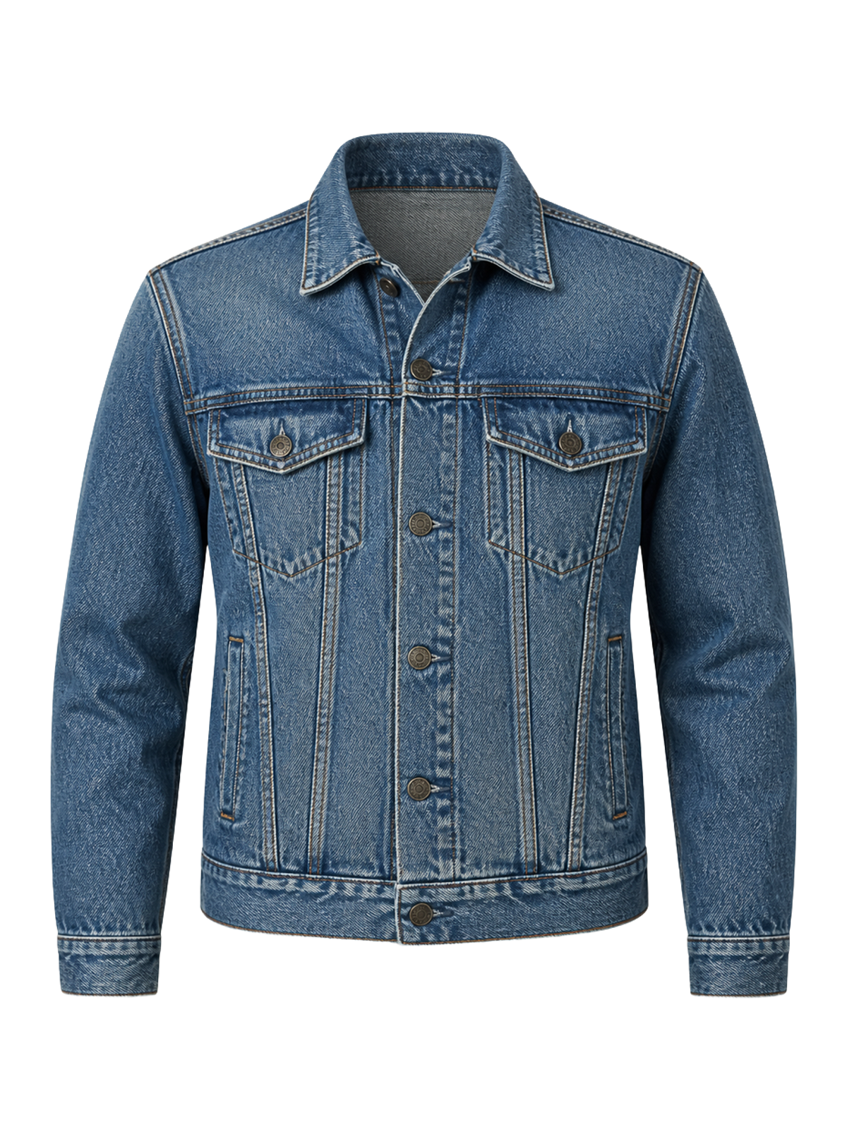 Vintage Wash Denim Jacket transparent product image