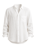 White Linen Shirt transparent product image