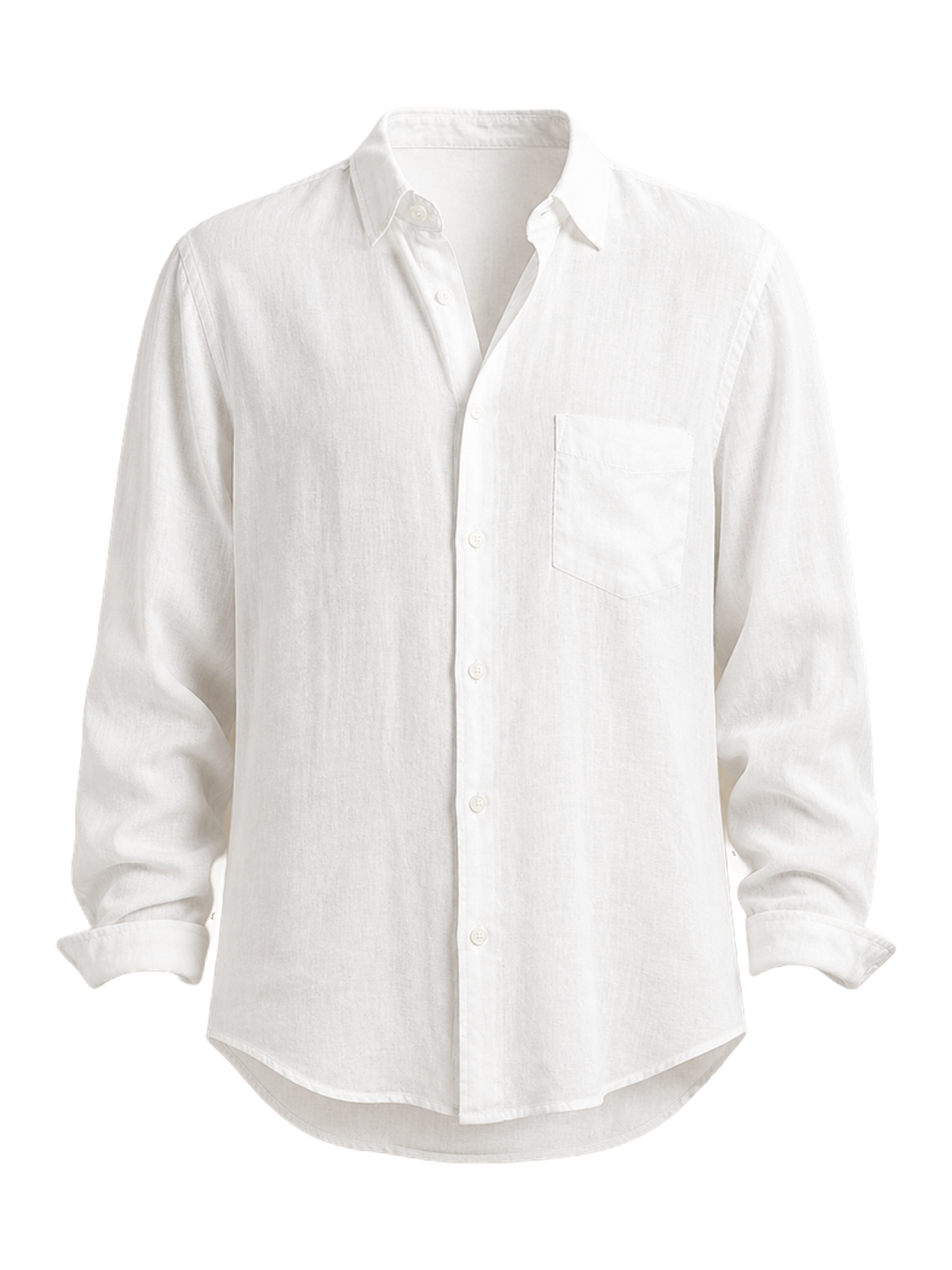 White Linen Shirt transparent product image